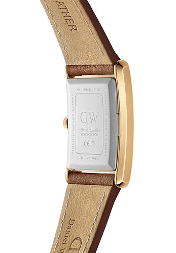 Image of Daniel Wellington Bound 35x24mm Guilloche Silver - Men Watch Stainless Steel Leather Strap Watch
