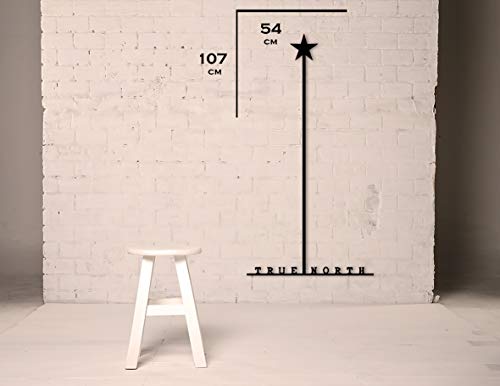 Archtwain-True-North-Decorative-Design-Metal-Wall-Decor-Home-Office-Decoration-Bedroom-Living-Room-Decor-4212-x-2126-inch