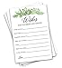 50 Greenery Wishes for The Bride and Groom - (50-Cards) Wedding Advice and Well Wishes Guest Book Alternative
