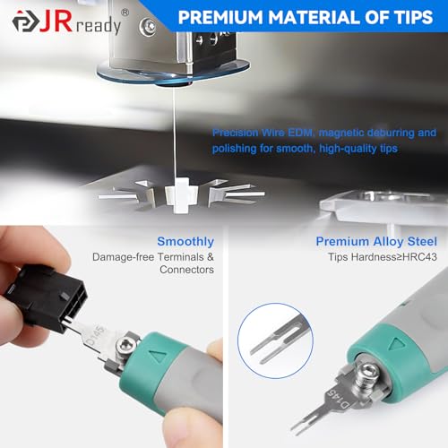 JRready 10PCS Pin Removal Tool Kit, Pin Electrical Terminal Release Tool Set for Molex, Harting, D SUB Connectors-JRconDRK00A10-04 by JRready - Image 8