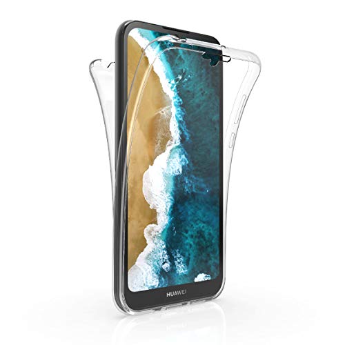 kwmobile Case Compatible with Huawei Y5 (2019) - Crystal Clear TPU Silicone Protective Cover Full Body Case - Transparent