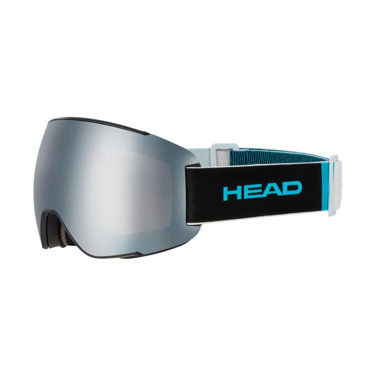 HEAD SENTINEL 390023 - Maschera da sci 5K Race + lente di ricambio, cromata/RD, taglia unica