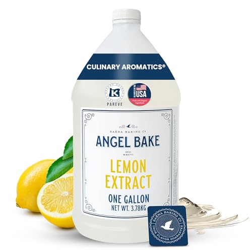 Angel Bake Pure Lemon Extract, 5X Distilled, 1 Gallon