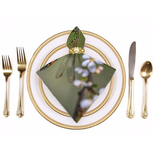 Serviettes de table lavables en tissu lot de 4 pour repas