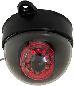Camera de segurança residencial dome falsa com led vermelho bivolt (preto)