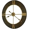 Howard Miller Chasum Gallery Wall Clock, Wall Mount Analog Dial with Golden Roman Numerals Wooden Finish, Battery Powered Classic Round Design Best for Office, Living Room & Home Decor