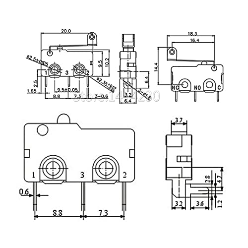 Micro Switch 3Pin à rouleau FFOCCO pour un contrôle de fin de course précis - 7