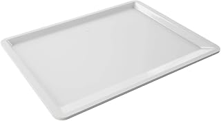 Dr. Oetker White Christmas Baking - Bandeja cuadrada para galletas con revestimiento antiadherente, chapa de acero, bandeja para horno versátil, color blanco
