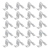QUARKZMAN 20Pcs Supports De Rayonnage, 8mm Clip Mtallique Rglable Pour tagre Support En Forme De S Pour Armoire De Cuisine Bibliothque, Argent