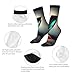 XZDZDX Modern alphabet pattern Polyester Mid-Calf Socks 2 Black-1 for Unisex - Skin-Friendly Elastic Fashion Crew Socks