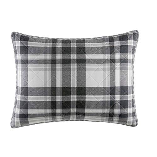 Eddie Bauer Home | Coal Creek Collection | Quilt Set-100% Cotton, Reversible, Lightweight Bedding With Matching Shams, Pre-Washed For Added Comfort, Queen, Chrome #TOP4