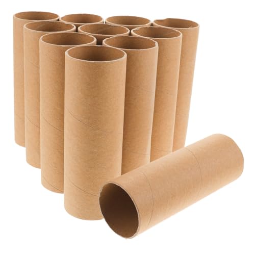 Lurrose 20 Piezas Tubos Kraft para Proyectos Artísticos de Material de Manualidades Reutilizable Color Khaki