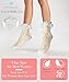 Winterlace Womens Frilly Ruffle Ankle Socks, 3 Pairs Lace Cute Bows Bobby Fashion Dress Sock (US, Alpha, One Size, Regular, Regular, Cream)