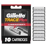 Gillette TRAC II Plus Razor Blade Refills, 10 Count, Black