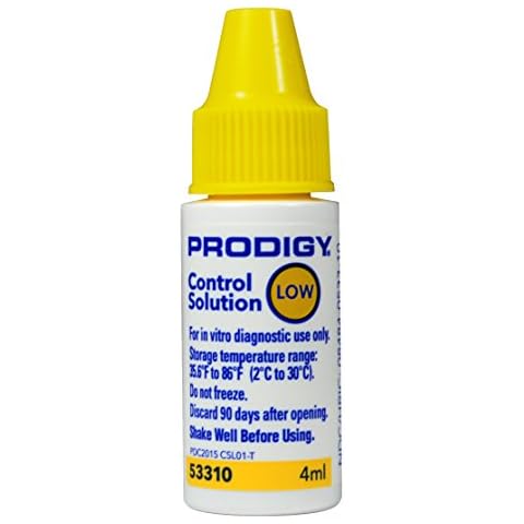 Prodigy 53310 Control Solution Low 4Ml, White, Yellow, Red Cover