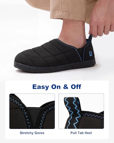 Image of LongBay Men's Outdoor Slippers Two Tone Indoor Bedroom House Shoes Gifts