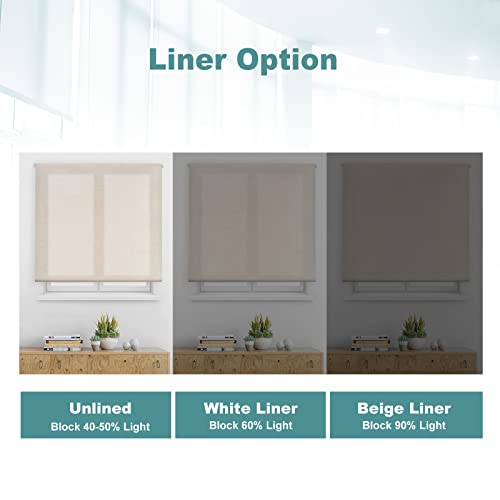 Comodex Cordless Floral Roman Shades, Green Leaf Customized Window Shades,Light Filtering Premium Blackout Roman Blinds, Washable Fabric Roman Shades For Windows, French Doors, Doors, Kitchen Windows #TOP3