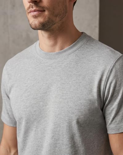 Image of NOBERO 100% Cotton T Shirts for Men Stylish | Regular Fit | Solid T Shirts for Men 180 GSM Combed Cotton | Round Neck Half Sleeve