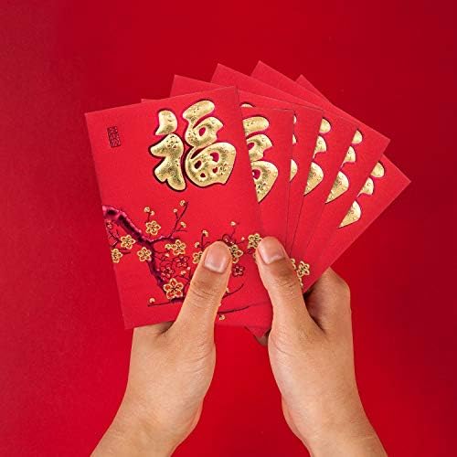 Year of The Rabbit Chinese New Year Red Envelopes Hong Bao Lai See Blessing Red Money Pocket 38pcs for All Occasion
