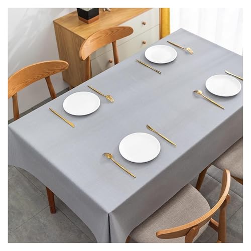 Décoration de table à manger : nappe grise lavable de cuisine