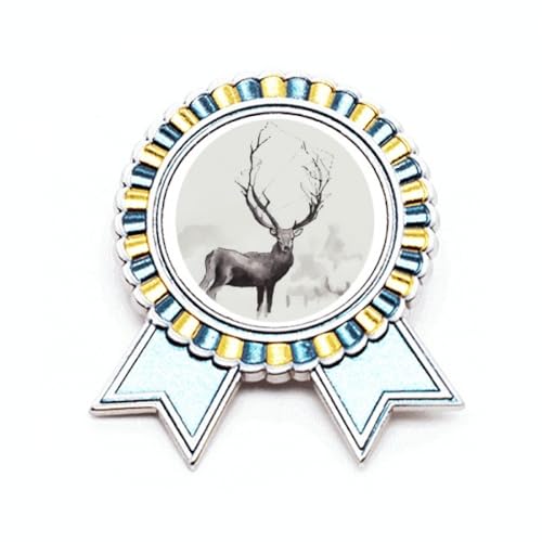 Broche renne de Noël aquarelle pour sublimer vos tenues de fêtes de fin d'année