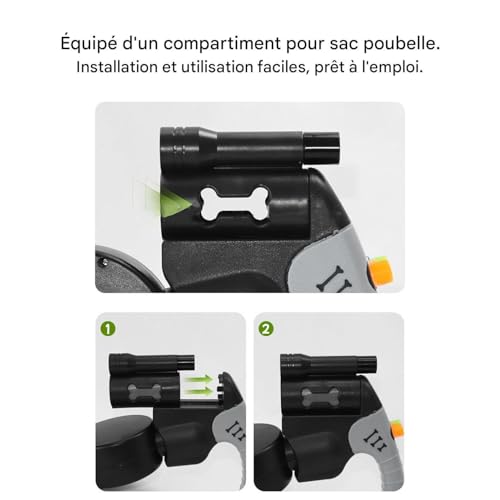 Laisse rétractable pour petit chien avec attache 360° - 8