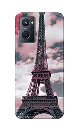 Image of Lovers Famous Place Eiffel Tower in Paris Hard Back Case Cover for Realme 9i Back Cover -(J5) VNS2227