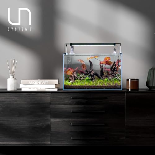 Image of Ultum Nature Systems Ultra Clear Rimless Nano Aquarium - Low Iron Glass Fish Tank with 45 Mitered Edges, 5mm-12mm Thick, Leveling Mat Included (5N, 5 Gallon)