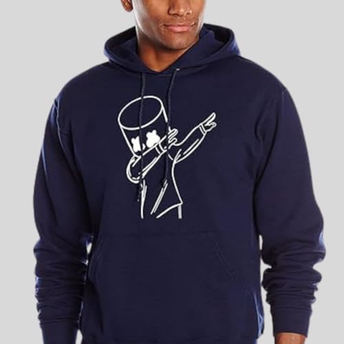Image of WearIndia Unisex Cotton Hooded Hoodies (Navy Blue Dancemello - XL)