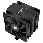 TR-Burst Assassin 120 EVO DARK CPU Air Cooler,Double 120mm PWM Fans CPU Cooler, for Intel LGA1700/1851/1150/1151/1200&AMD:AM4/AM5, Computer CPU Cooling with Brushed Black Top,156mm High