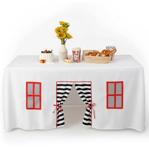 Oudain 10ft x 7.5ft Large Tablecloth Playhouse for Kid Table...