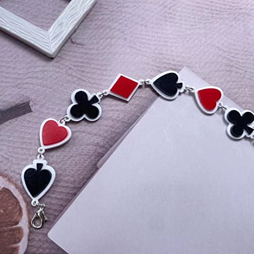 Creative Playing Cards Pattern Drop Earring Acrylic Hearts Poker Spade Earring for Women Gambling Casino Funny Jewelry Gift4
