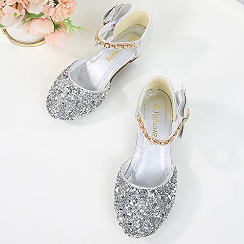 Girls Glitter Dress Shoes Mary Jane Flats Low Heels Flower Girls Bridesmaid Wedding Party Sequins Uniform Sandals3