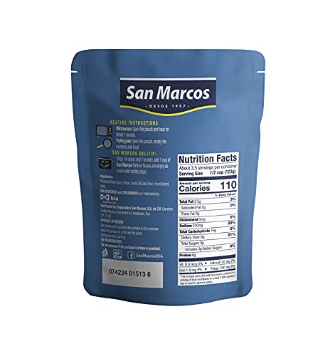 Image of San Marcos Refried Black Beans, 15.1 oz (Pack of 12)
