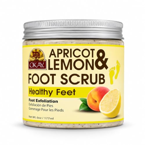 OKAY Apricot &amp; Lemon Foot Scrub, 6 Ounce