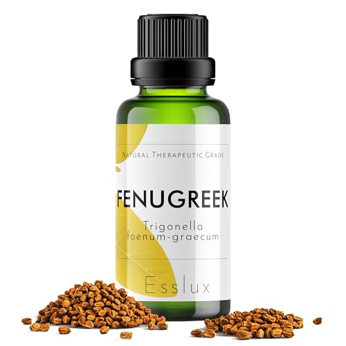 Image of Esslux Fenugreek Essential Oil - Pure & Natural Undiluted for Aromatherapy & Skin Therapeutic Grade Oil (Undiluted & Uncut - 100% Virgin) - Massage, Candle Making (Fenugreek, 120 ML)