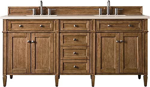 James Martin Vanities 650-V72-SBR-3EMR James Martin Vanities 650-V72-3EMR Brittany 72" Free Standing Double Basin Hardwood Vanity Set with Eternal Marfil Quartz Top James Martin Vanities 650-V72-SBR-3EMR James Martin Vanities 650-V72-3EMR Brittany 72" Free Standing Double Basin Hardwood Vanity Set with Eternal Marfil Quartz Top