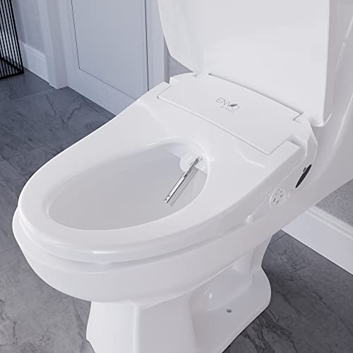 Asiento inteligente eléctrico para bidé ANZZI para inodoros alargados, asiento calefactado, secador de aire caliente, tapa de cierre suave, boquilla autorreparable, funciones con control de temperatura y presión, con mando a distancia (TL-AZEB101B) miniatura 2