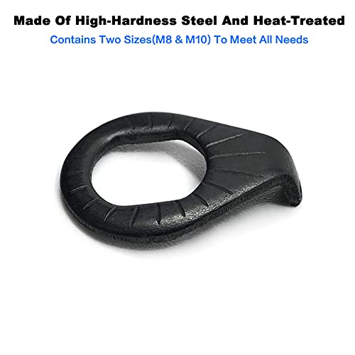 Aleoed 4 Pieces Bicycle Hub Safety Washer M8 And M10, Front Rear Wheel Retaining Clip Hook For Mountain Road Bike Mtb #TOP1