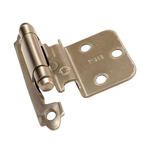 Amerock Decorative 3/8" Inset Self Closing Cabinet Door Hinge Satin Chrome (1) #TOP13