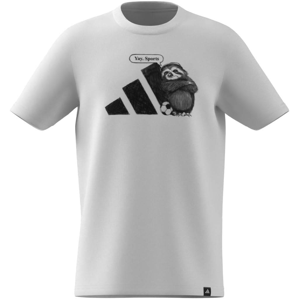 adidas Uniseks - dzieci SPORTS GRAPHIC T-SHIRT JUNIOR, white, 9-10 Years