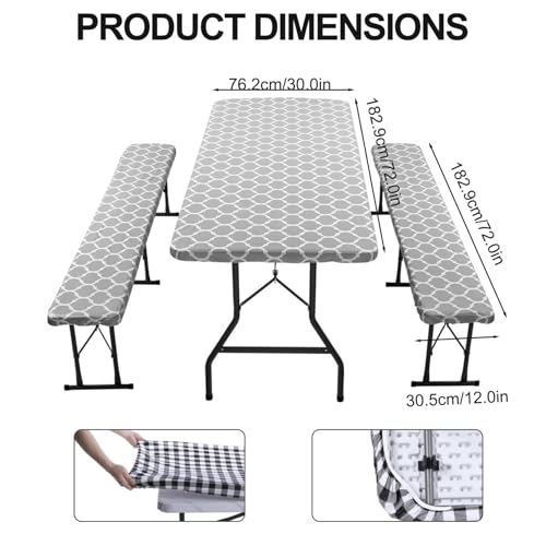 Nappe camping élastique imperméable avec housses banc 30 x 72 - 3