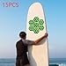 kowaku 15 Pieces Surfboard Traction Pads Deck Anti Slip Mat Deck Pads Waxless for Water Sports Skimboard Funboard, Green