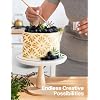6PCS Cake Stencils for Buttercream, Bendable Cake Stencils Decorating, Floral Lace Stencil for Decorating Wedding, Birthday (K1)