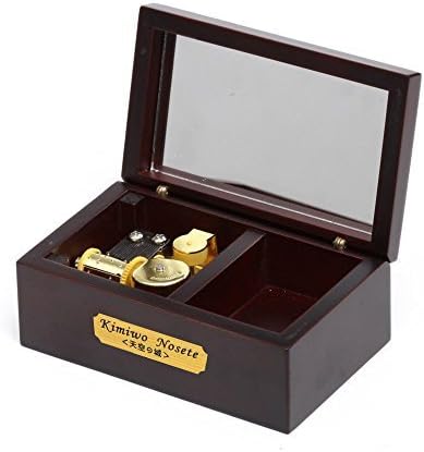 Amazon Laxury 18 Note Wind Up Wooden Musical Box With Mirror Gold Musical Movement Model M33 Claret Melody Lilium From Elfen Lied 並行輸入品 オルゴール おもちゃ