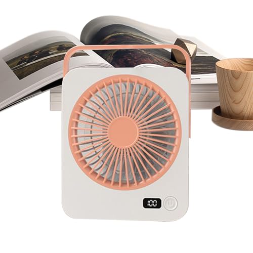 Ventilador De Escritorio - Ventilador Pequeño Portátil | 5 Velocidades 1200mAh Enfriador Portátil Para Hogar Dormitorio Playa Camping Viajes Senderismo Hombres Mujeres