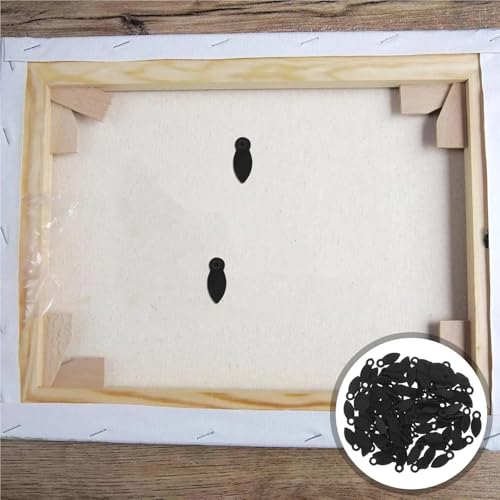 Image of Picture Frame Backing Clips 500 Pcs Backing Clips Plastic Picture Frame Fastener Mounting Hardware Photo Frame Supplies Decorative Buckle for Hanging Pictures
