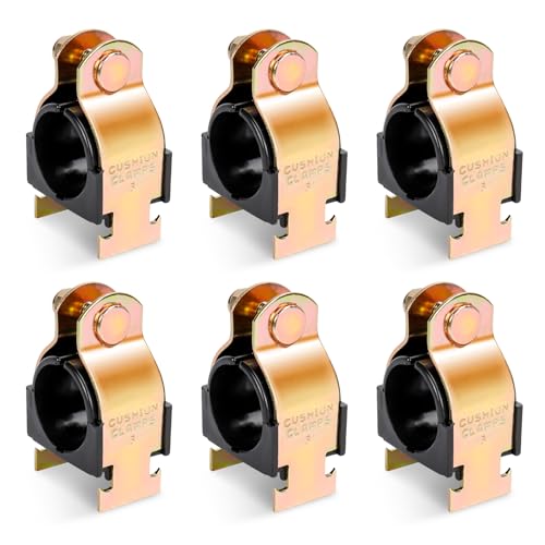 LBG Products 6 Pack Rubber Cushion Strut Clamp,3" OD Pipe Strut Clamps for Mounting Copper Piping,PEX Pipe,CVPC Tubing,Heat Resistant Mount Strut Clamp,Easy Installation with Bolts and Nuts