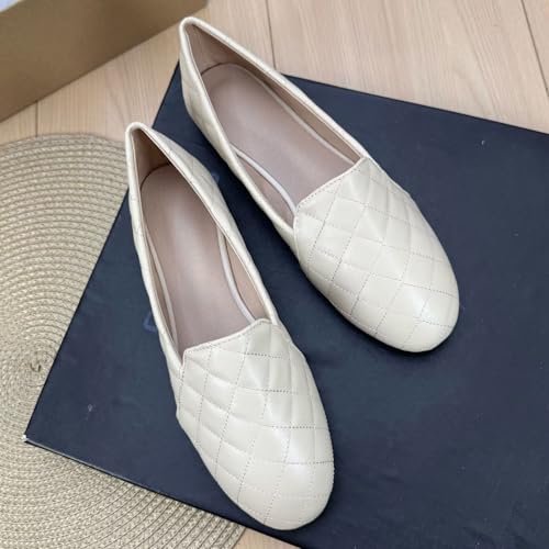 SAILING LU Women's Round Toe Ballet Flat Shoes Female Office Shoes Comfort Driving Shoes Slip-On Loafers3