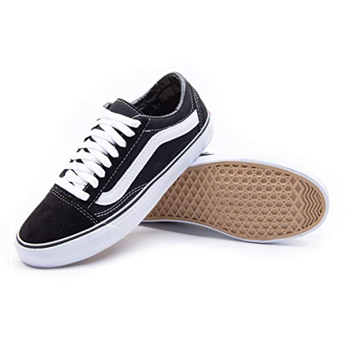 TENIS VANS UNISSEX (36, PRETO -BRANCO)